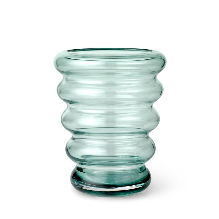 Mint Green Handblown Glass Sculptural Vase