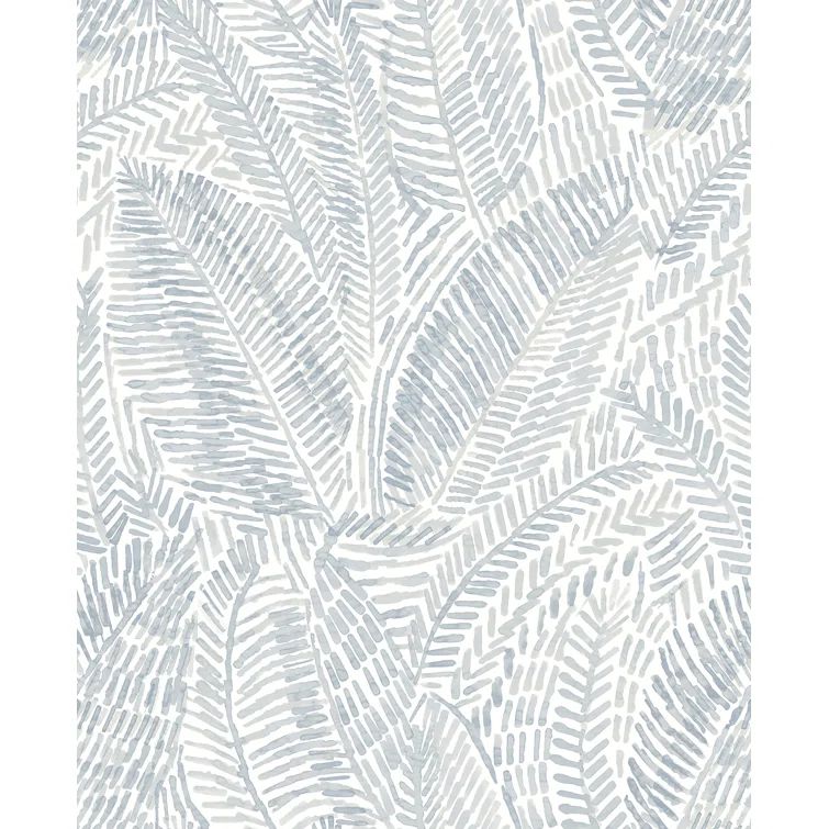 Fildia Light Blue Botanical Non-Pasted Wallpaper Roll