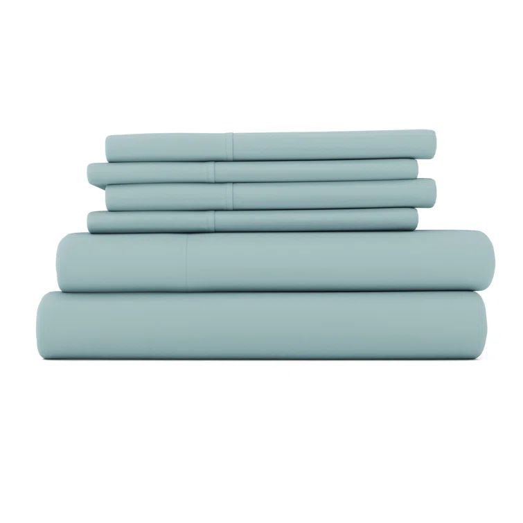 Ocean Full Deep Pocket Microfiber 6-Piece Sheet Set