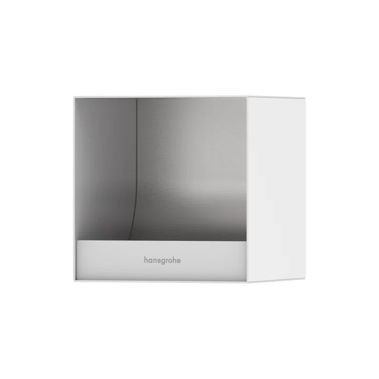 Matte White Stainless Steel Recessed Toilet Paper Holder 6"x 6"x 5.5"