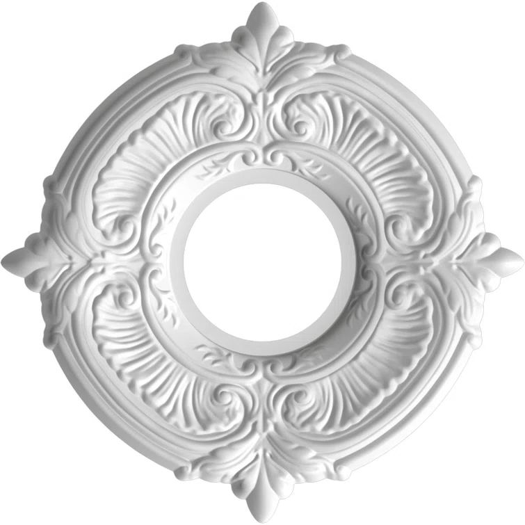 Attica 10" Bright Coat Chrome Thermoformed PVC Ceiling Medallion