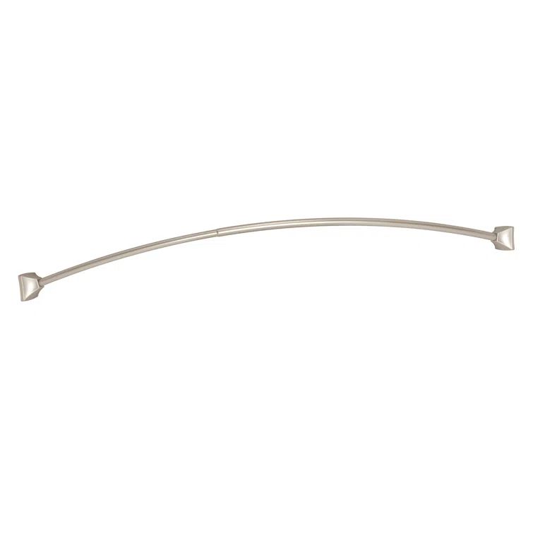 Polished Nickel Adjustable Curved Shower Curtain Rod