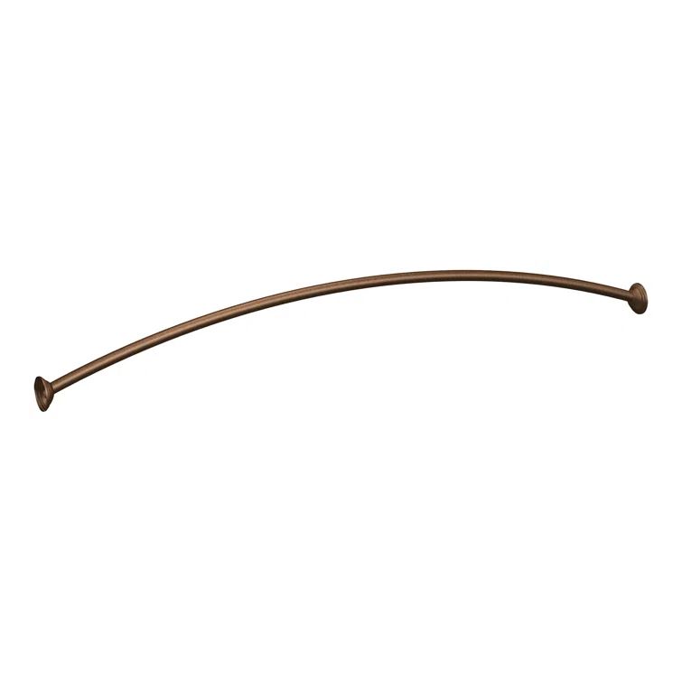 Adjustable Bronze Curved Shower Curtain Rod, 54-72 Inches