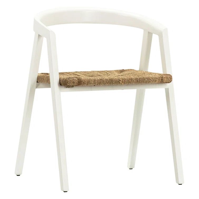 White Oak Arm Chair with Handwoven Sea Grass Seat
