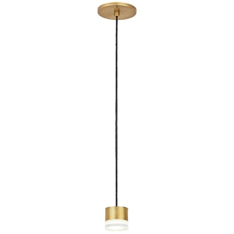 Natural Brass Crystal LED Indoor/Outdoor Pendant Light