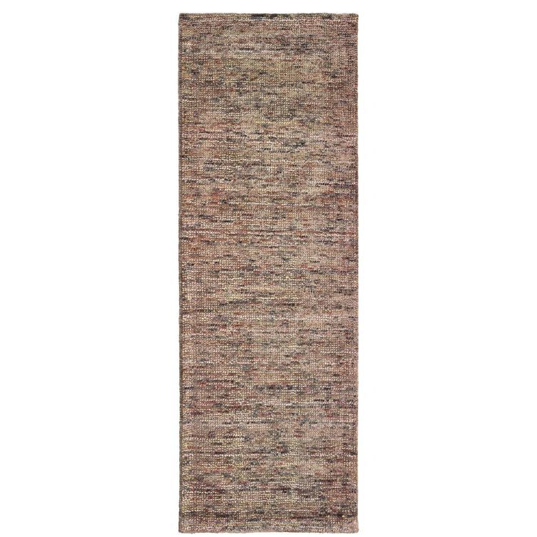 Heathered Elegance Gray Wool & Viscose 2'6" x 8' Runner Rug