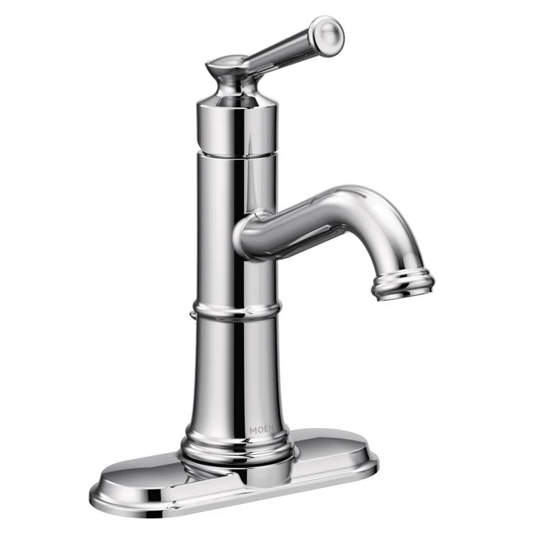 Polished Nickel Traditional Single Hole Chrome Bathroom Faucet
