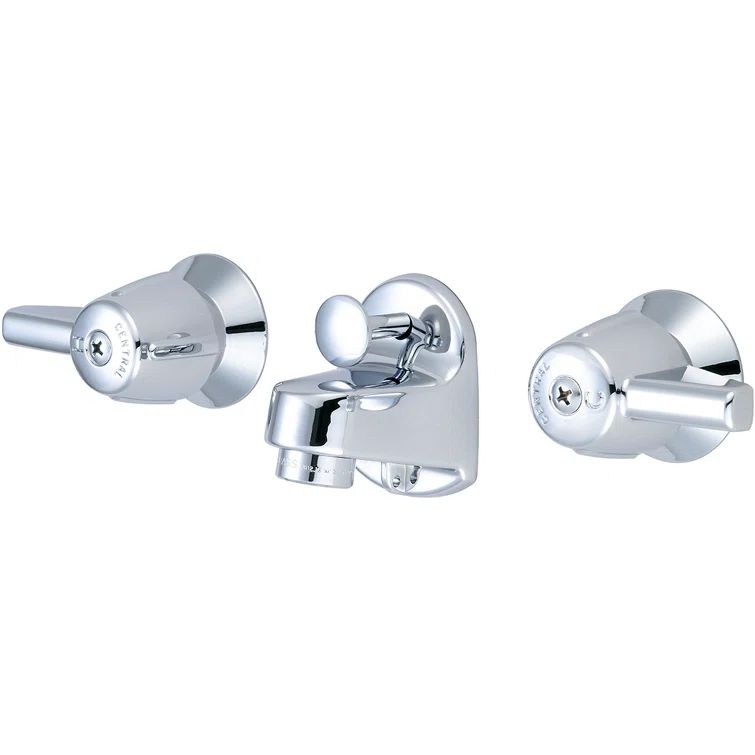 Elegant Wall-Mounted Brass Bathroom Faucet with Optional Pop-Up Drain