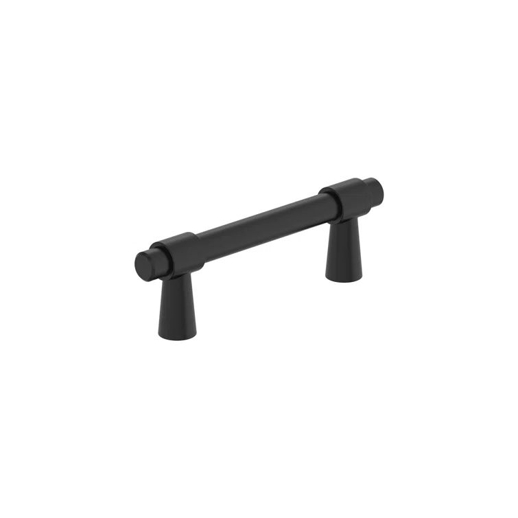 Matte Black Modern Mid-Century Cabinet Bar Pull with Mounting Hardware