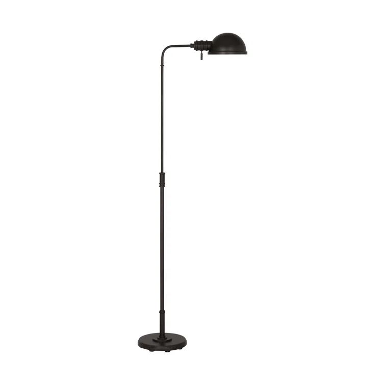 Aged Iron Adjustable Arc Outdoor Floor Lamp