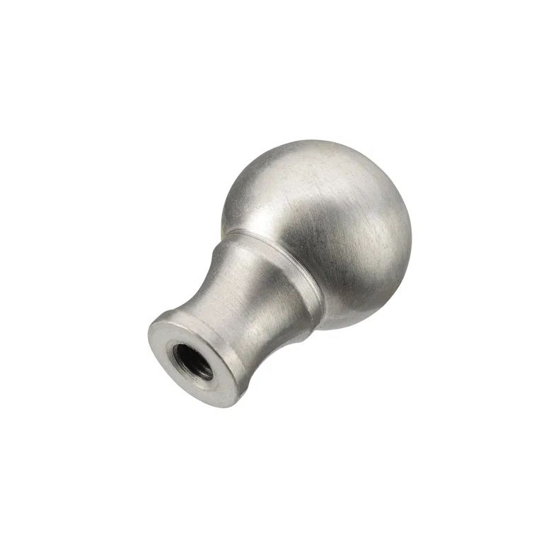 Brushed Nickel Steel Lamp Finial for Interior Lamps