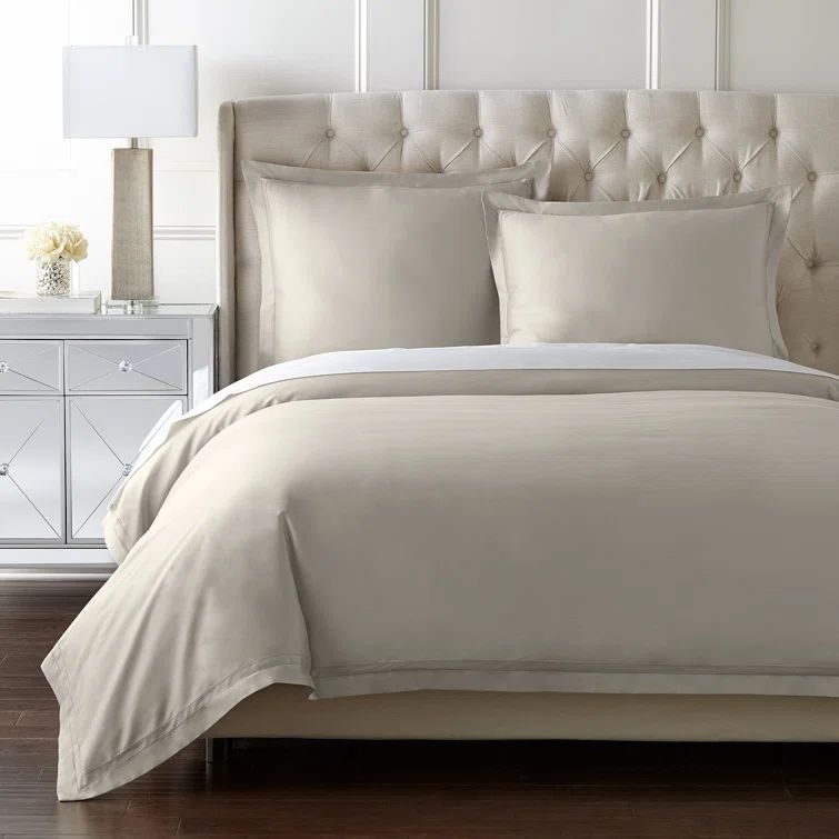Linen Queen Cotton Duvet Cover Set with Standard Shams