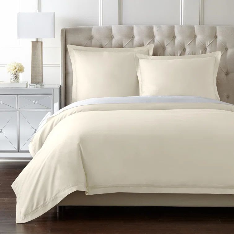 Ivory Queen Egyptian Cotton 3-Piece Duvet Cover Set