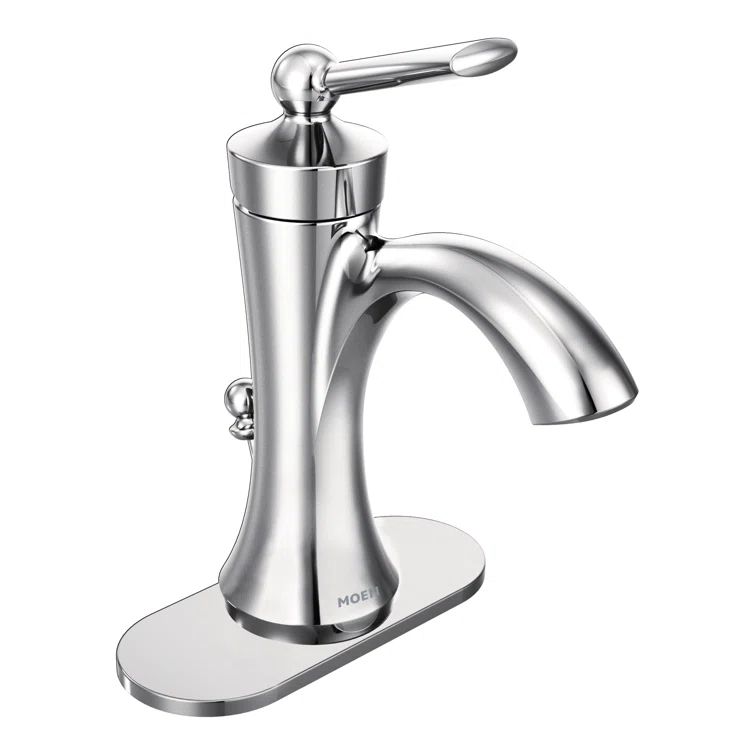 Wynford Chrome Single Hole Traditional Bathroom Faucet