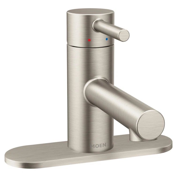 Modern Single-Handle Bathroom Faucet in Sleek Black with Nickel Accents