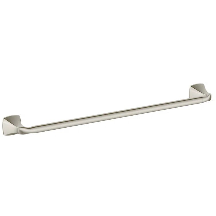 Polished Nickel 24-Inch Modern Wall Mounted Towel Bar