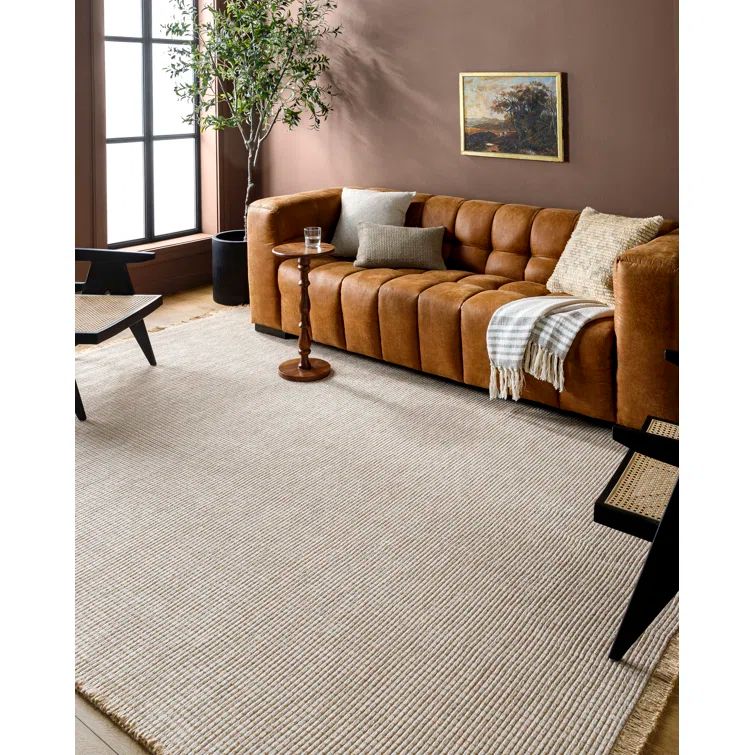 Light Beige Rectangular Synthetic Easy Care Area Rug