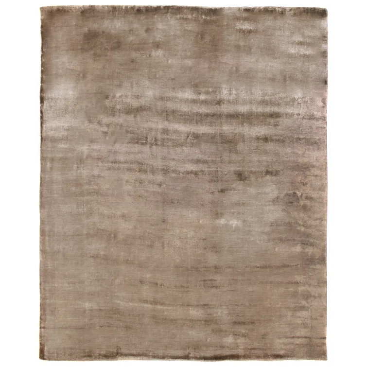Elegant Striations Handmade Viscose Area Rug, 6' x 9'