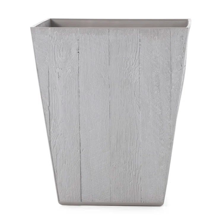 Suncast 18" Dove Gray Resin Square Planter