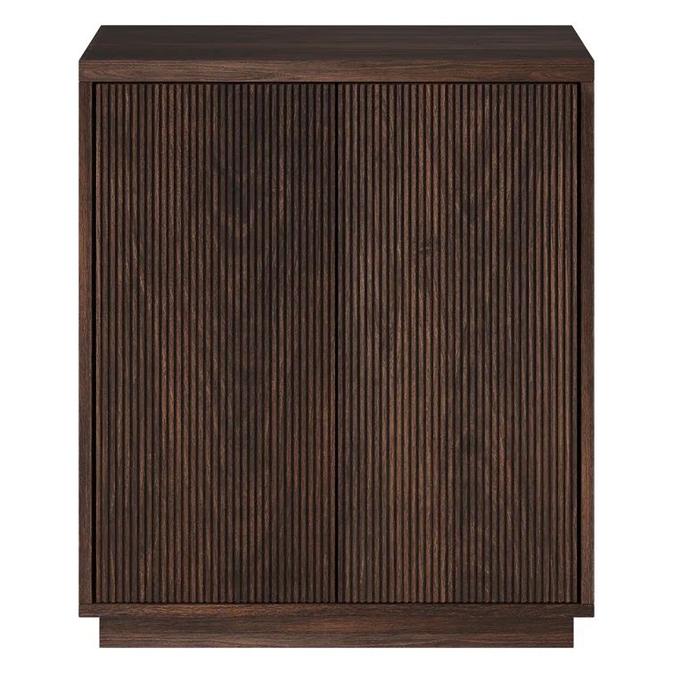 Alder Brown Compact Office Storage Cabinet with Adjustable Shelf