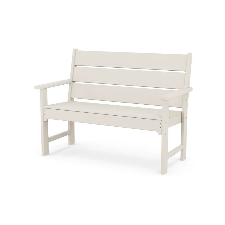 Sand Weatherproof Polywood Lakeside 48" Garden Bench