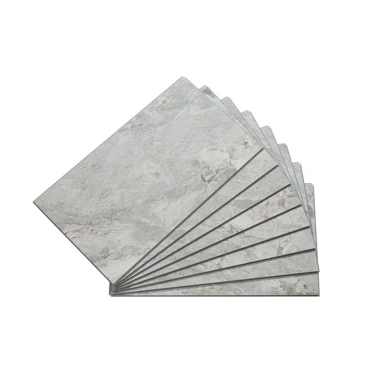 Silver Lake 25.6 in x 14.8 in Interlocking Vinyl Waterproof Wall Tiles