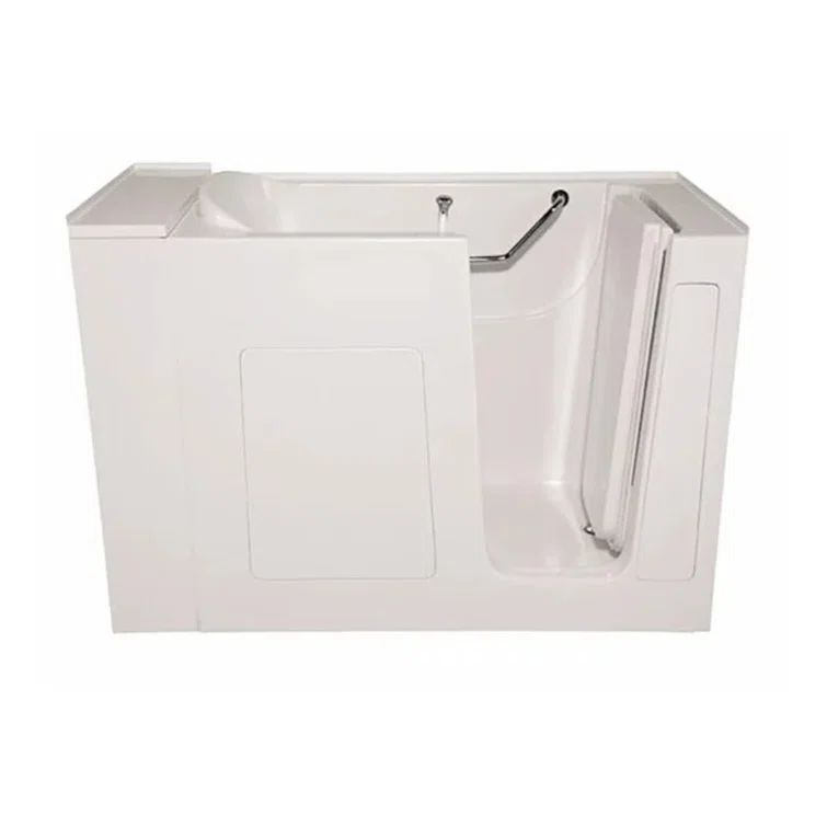 52'' x 30'' White Fiberglass Walk-In Soaking Tub
