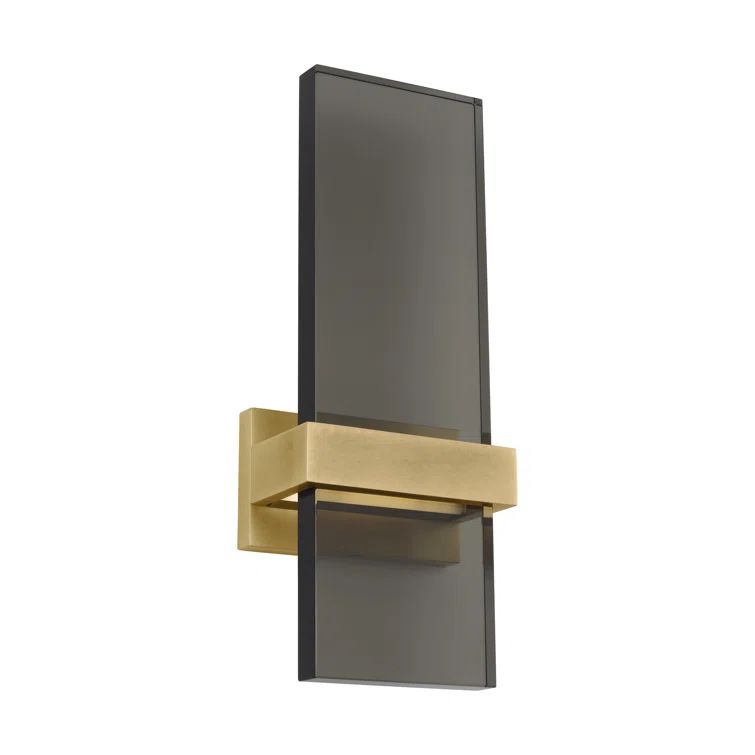 Natural Brass and Glass Dimmable LED Wall Sconce