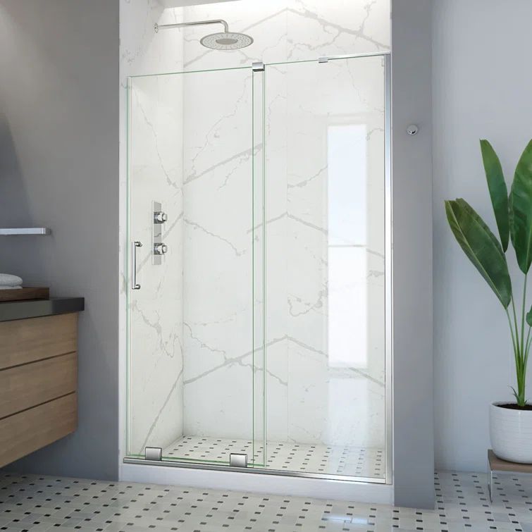 Mirage-X 60-Inch Frameless Clear Glass Sliding Shower Door