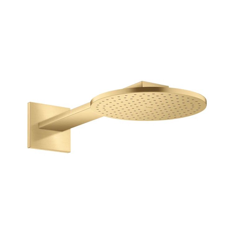 Brushed Gold Optic Wall Mounted Rain Shower Head