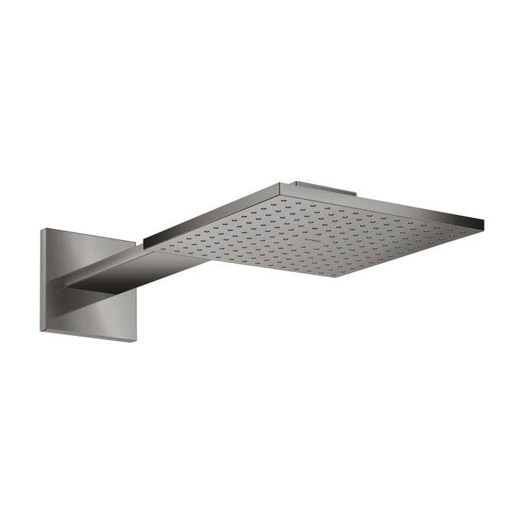 Polished Black Chrome Square Wall Mounted Rain Shower Head