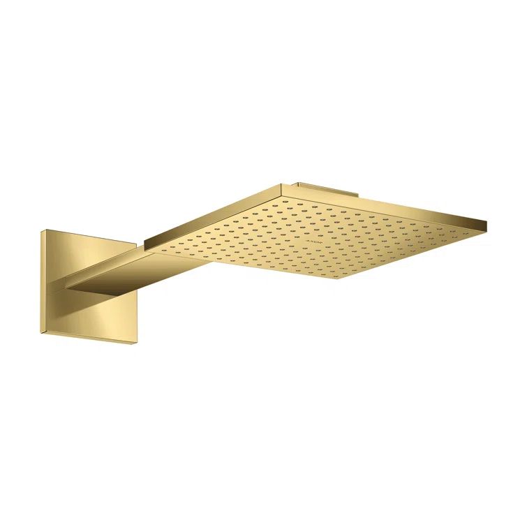 Polished Gold Optic Square Wall Mounted Rain Shower Head