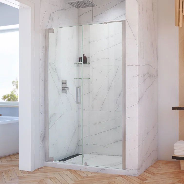 Elegance-LS 59.75" Frameless Clear Glass Pivot Shower Door