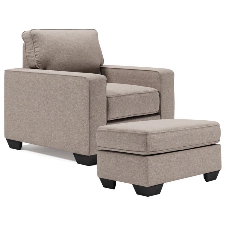 Contemporary Stone Gray Microfiber 38" Accent Chair