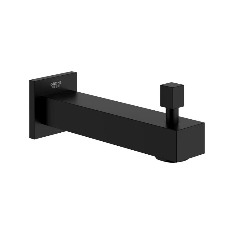 Matte Black Wall Mounted Diverter Tub Spout