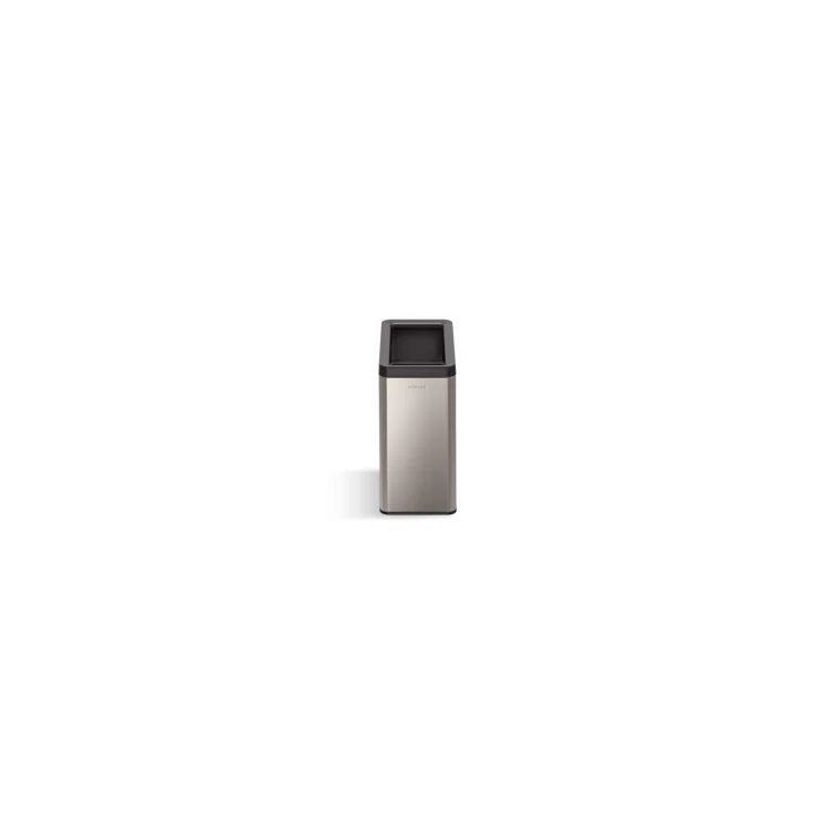 12-Liter Stainless Steel Open-Top Trash Can
