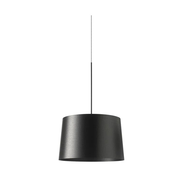 Marc Sadler Inspired Black Drum Shade LED Chandelier with Colorful Glass