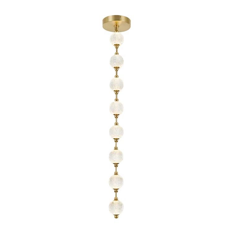 Marni Natural Brass 58" LED Pendant Light