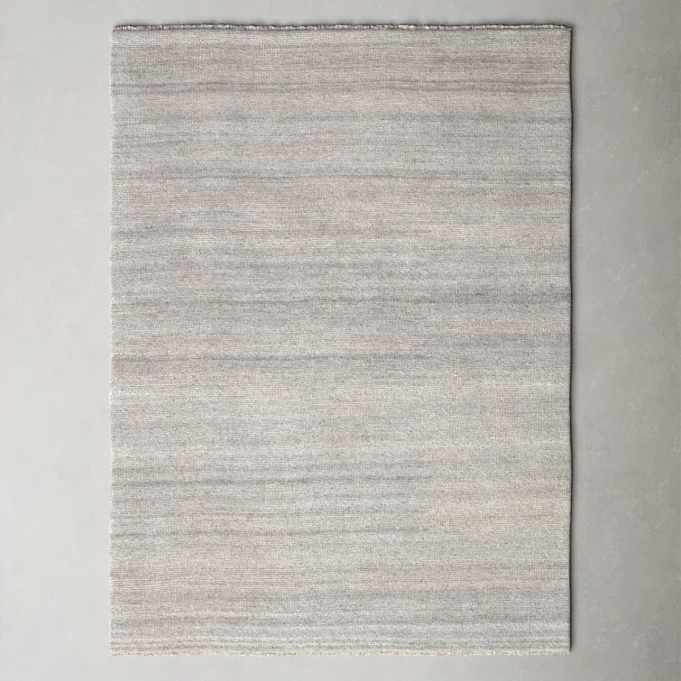 Vapor Gray Hand-Knotted Wool 10' x 14' Transitional Area Rug