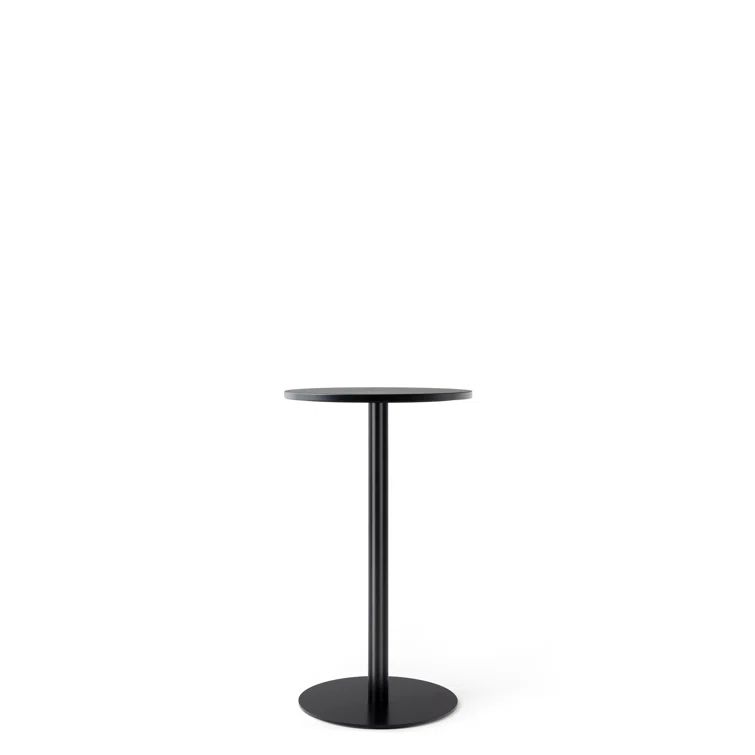 Scandinavian Harbour Column 36.5"H Black Marble & Steel Extendable Dining Table