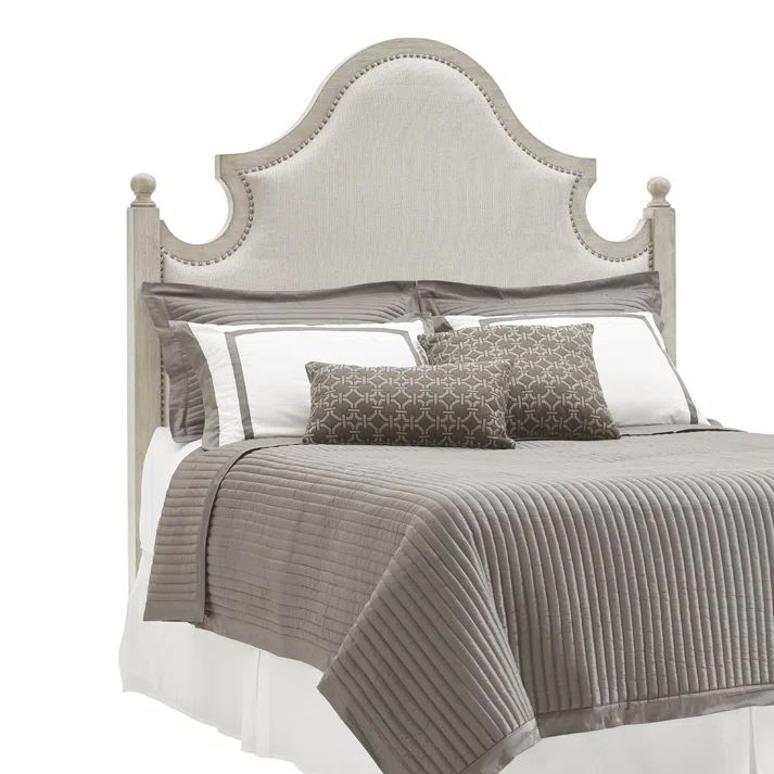 King Upholstered Tufted Metal Frame Headboard