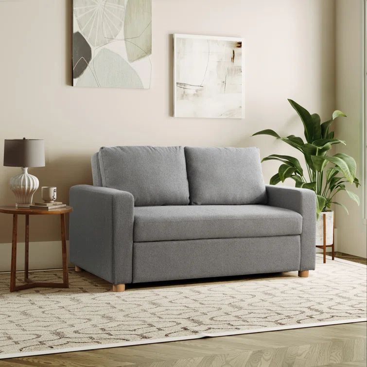 Gray Fabric Lawson Sleeper Sofa with Removable Cushions