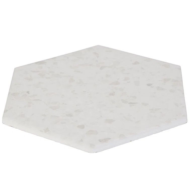 White Hexagon Matte Porcelain Tile with Water Protection