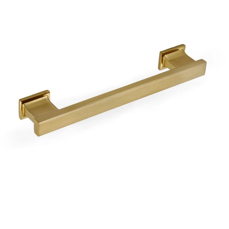 High Desert Satin Brass Rectangular Bar Pull with Mounting Hardware