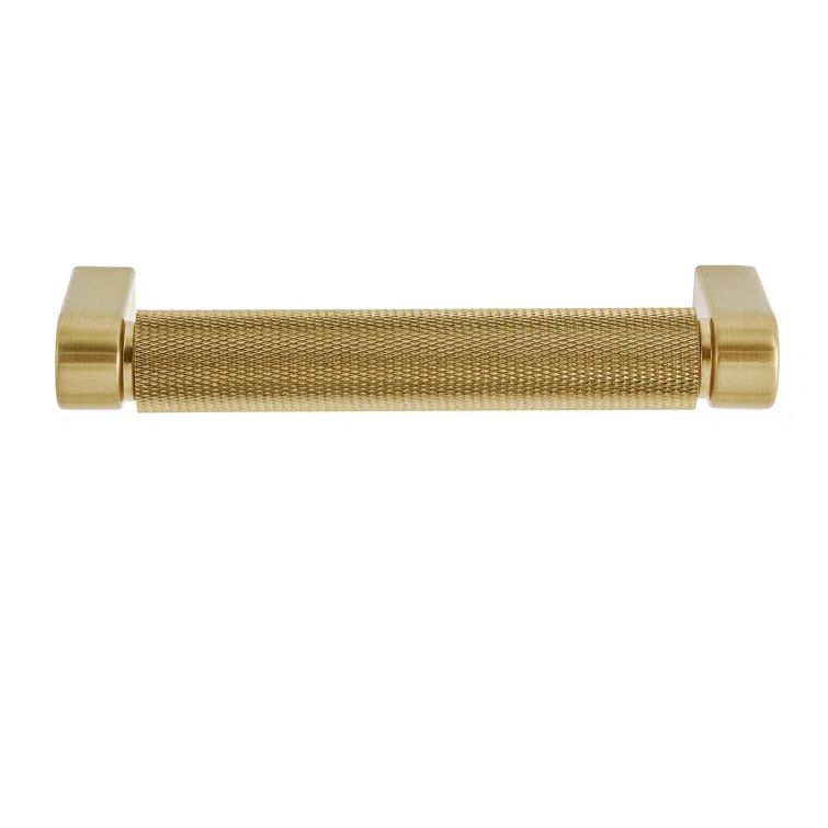 Kent Knurled Satin Brass 4" Center to Center Bar Pull