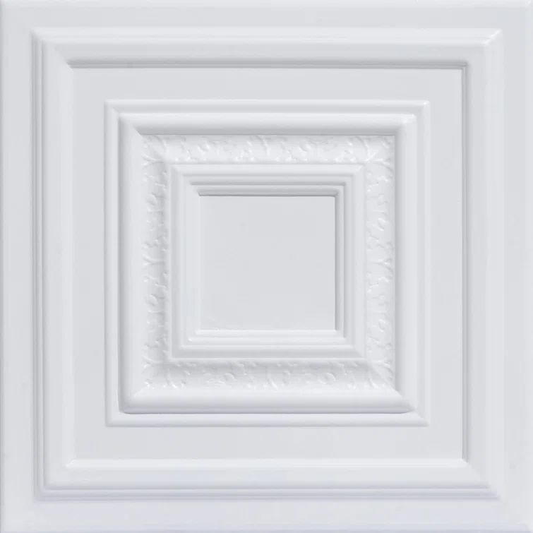 Ultra Pure White Polystyrene Coffered Ceiling Tile Set