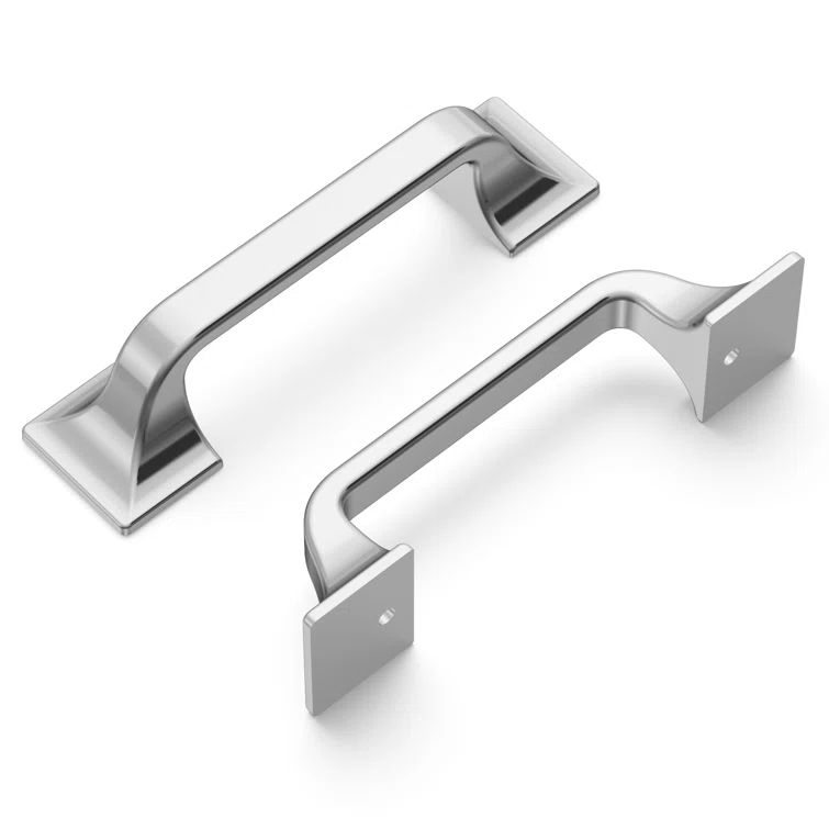 Chrome 3 Inch Modern Farmhouse Cabinet Drawer Pull
