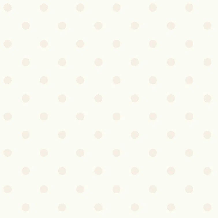 Pink and White Polka Dot Removable Vinyl Wallpaper
