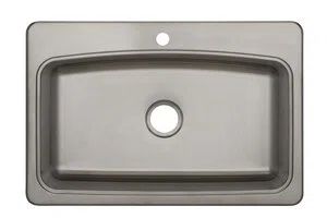 32.94" Single Bowl Stainless Steel Drop-In Kitchen Sink