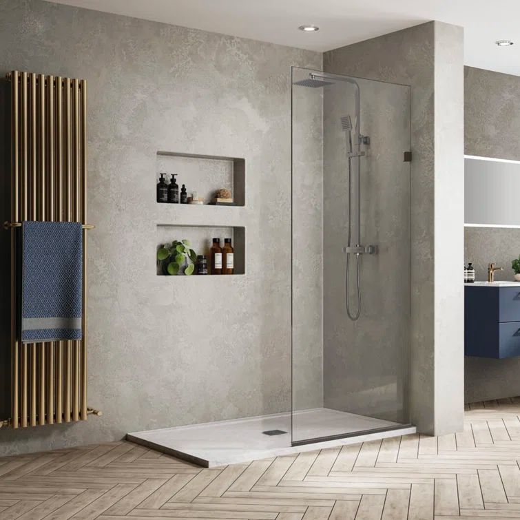 Milan 24" x 60" Clear Glass Oil Rubbed Bronze Frameless Shower Screen